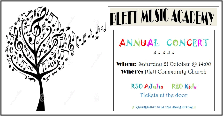 Plett Music Academy Concert this Saturday