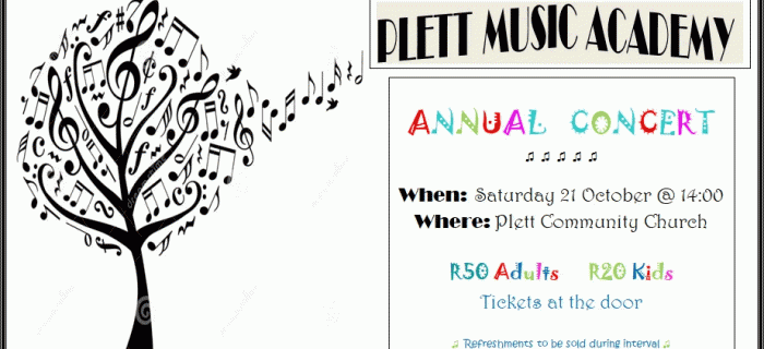Plett Music Academy Concert this Saturday